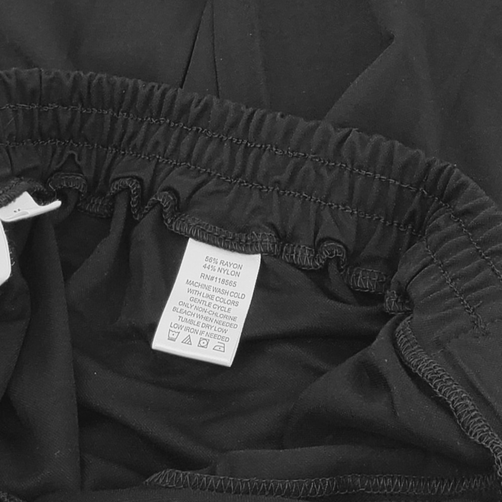 TRUTH + STYLE Crop Wide Leg Palazzo Pants Tie Waist Ruffle Overlay Black Women M - Picture 5 of 10